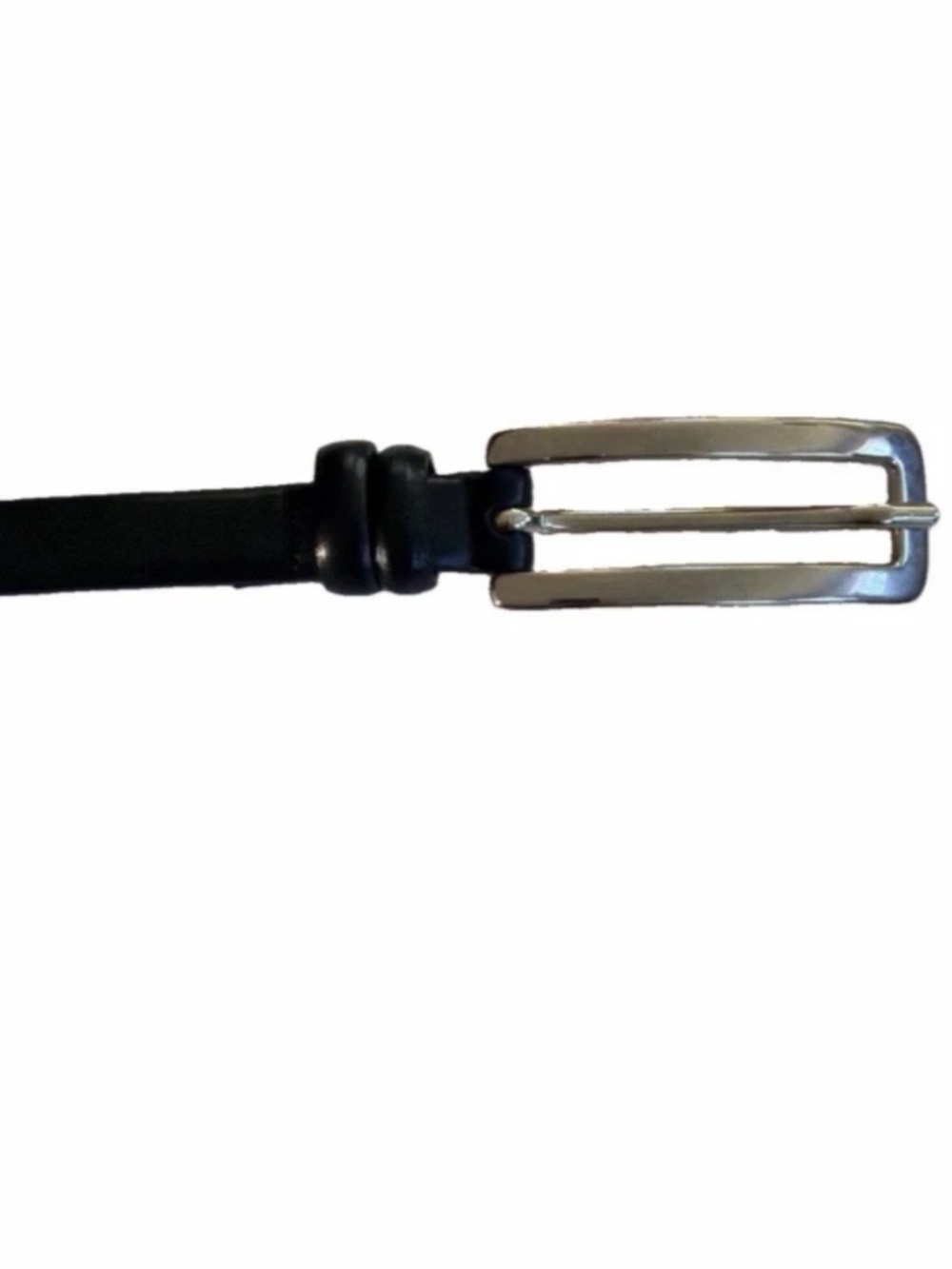 Vtg The Limited Black Leather Belt with Silver Buckle Accents Women’s Sz L Italy